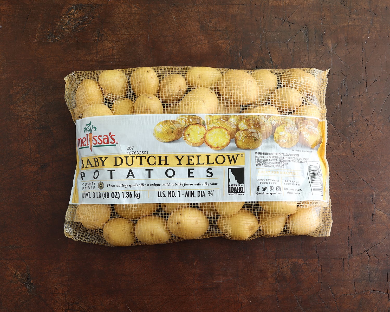 Bag of baby Dutch yellow potatoes.
